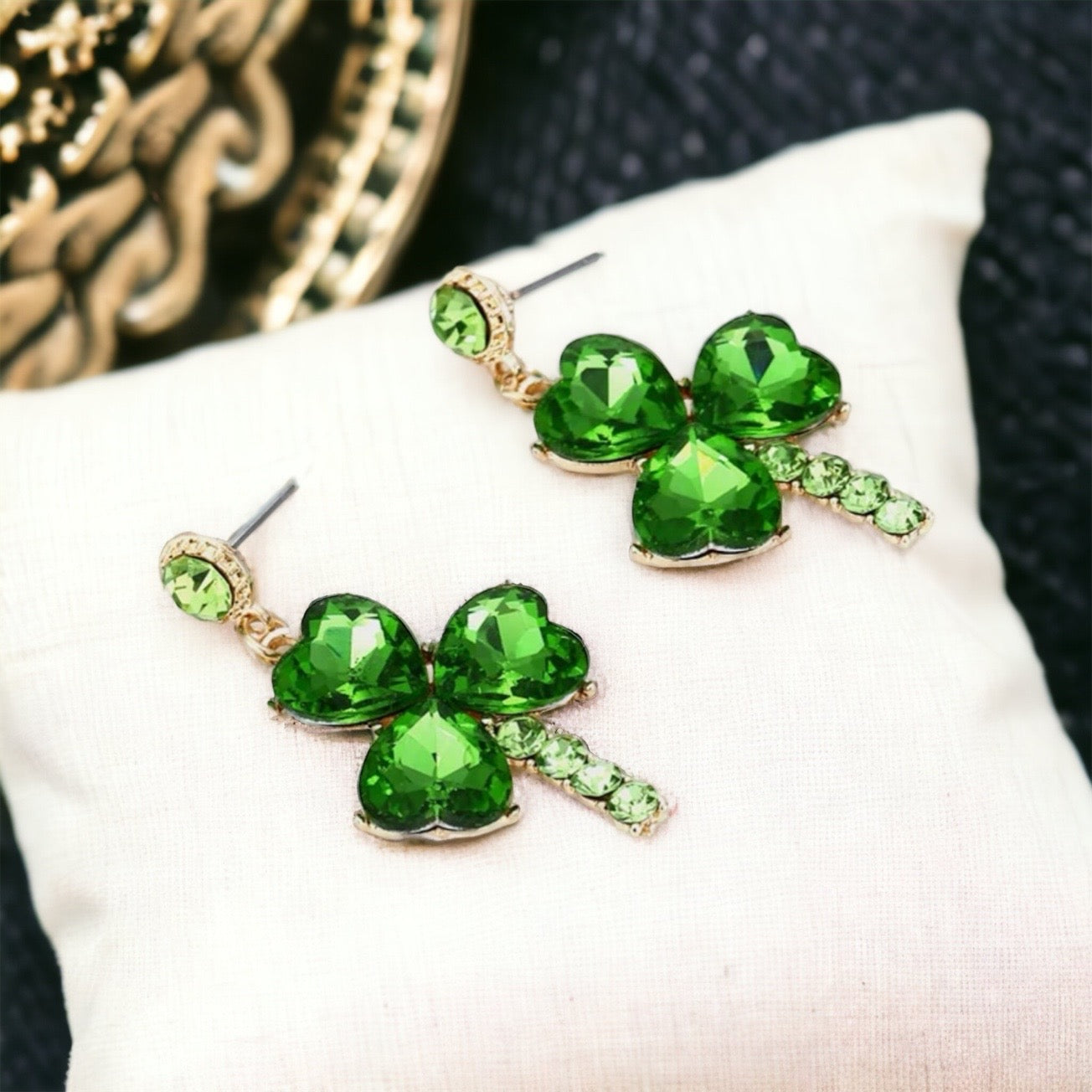 Shamrock & Shine – Sparkly Green St. Patrick’s Day Earrings - Rhythms of Grace Creative