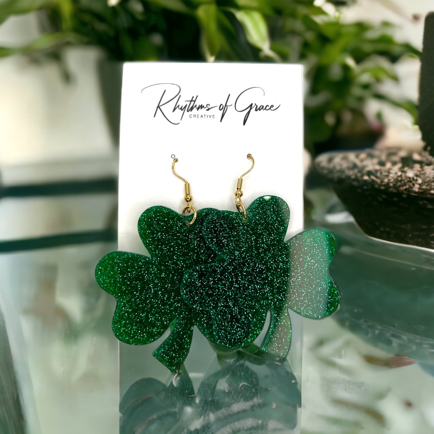 Lucky Shamrock Earrings - Your Perfect St. Patrick's Day Accessory! 🍀 - Rhythms of Grace Creative