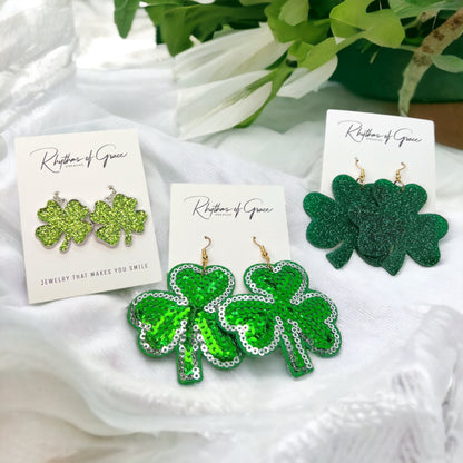 Lucky Shamrock Earrings - Your Perfect St. Patrick's Day Accessory! 🍀 - Rhythms of Grace Creative