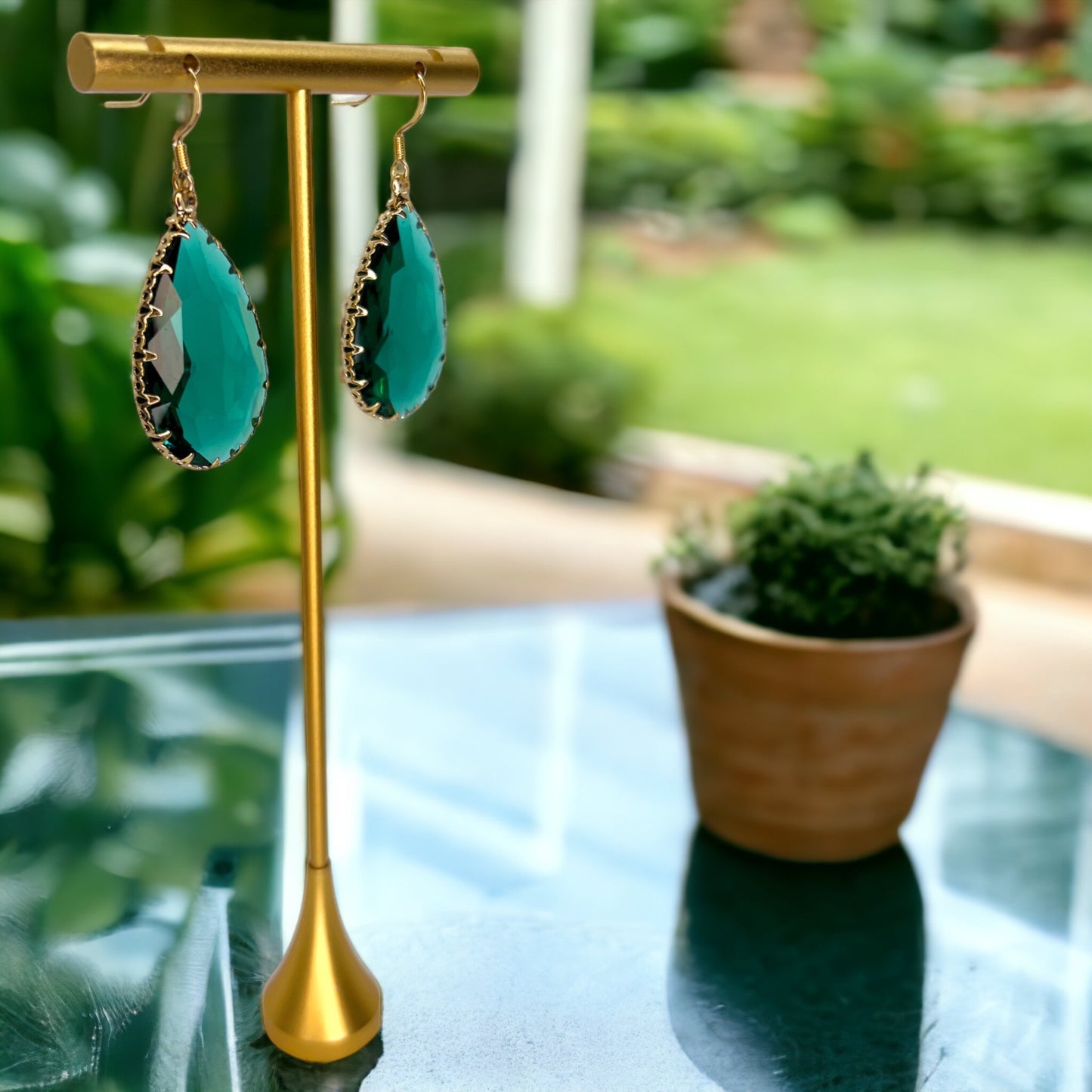 Chic Green Stone Earrings - Your Go-To Lucky Accessories! - Rhythms of Grace Creative