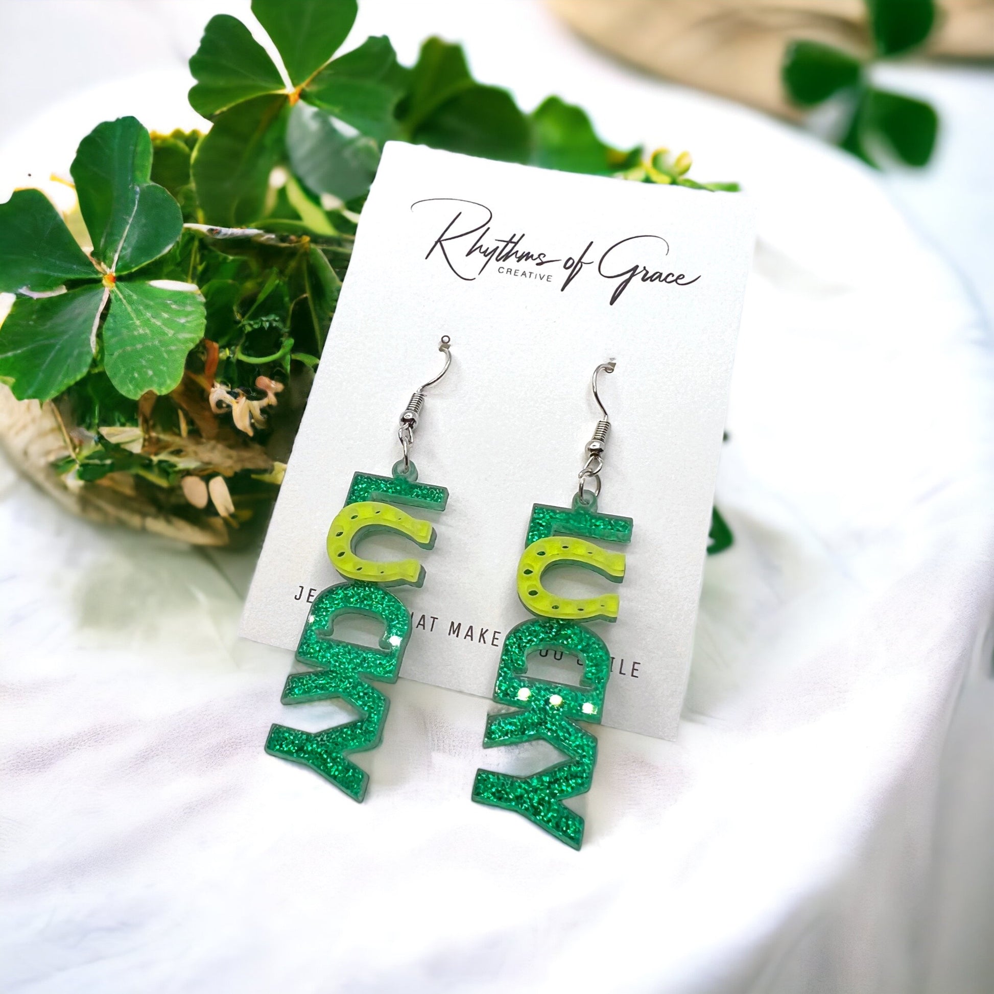 Get Lucky – St. Patrick’s Day Horseshoe Earrings - Rhythms of Grace Creative