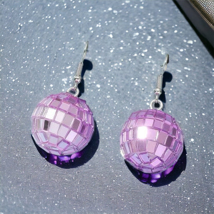Colorful Disco Ball Earrings - Ball Drop, Disco Ball, Bachelorette Party, New Year's Eve, NYE Earrings, Disco Party - Rhythms of Grace Creative