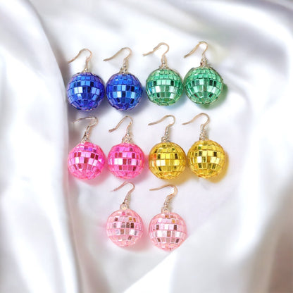 Colorful Disco Ball Earrings - Ball Drop, Disco Ball, Bachelorette Party, New Year's Eve, NYE Earrings, Disco Party - Rhythms of Grace Creative
