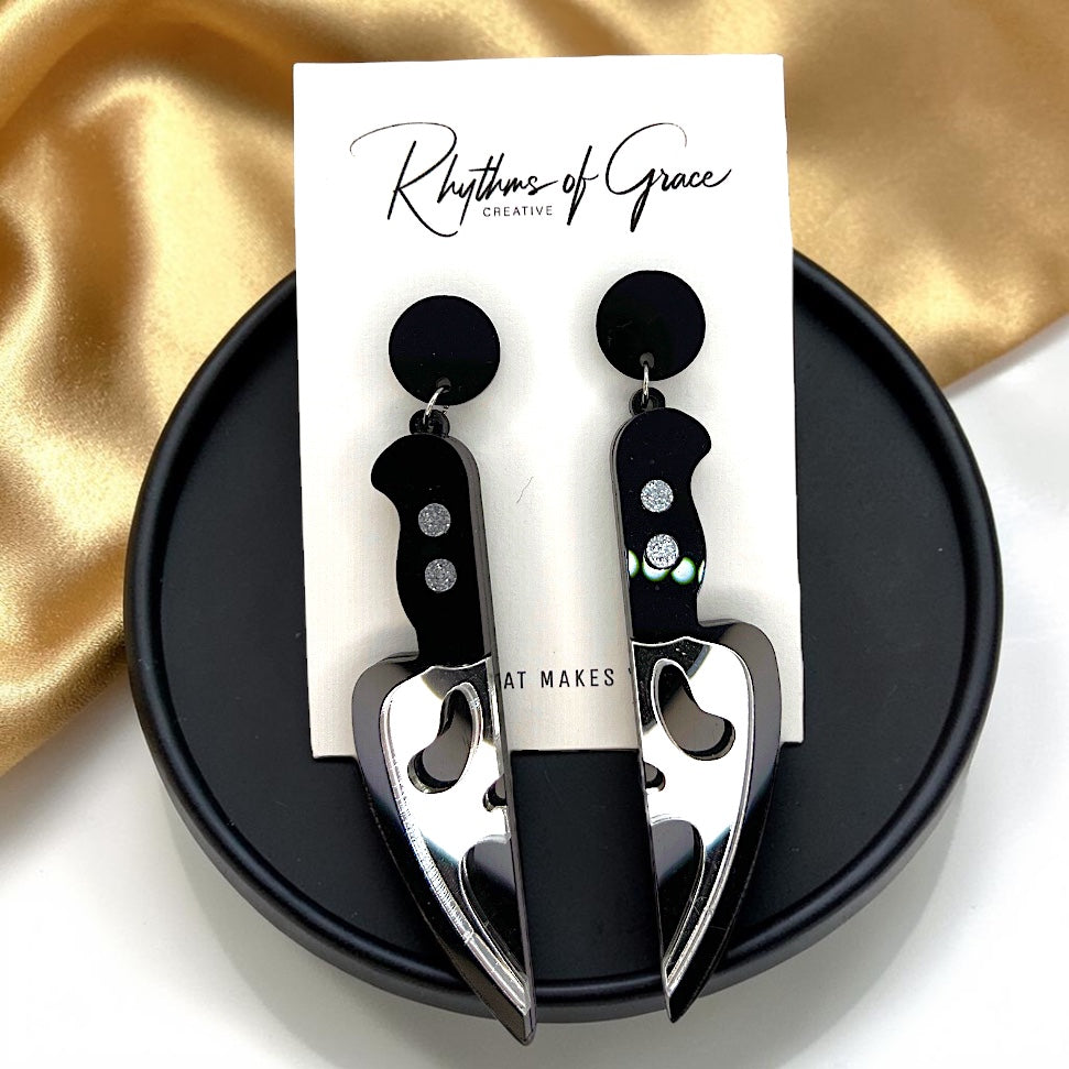Slice Into Style: True Crime Halloween Earrings Collection!