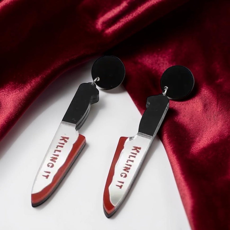 Slice Into Style: True Crime Halloween Earrings Collection!
