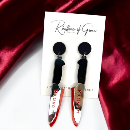 Slice Into Style: True Crime Halloween Earrings Collection!