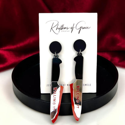 Slice Into Style: True Crime Halloween Earrings Collection!