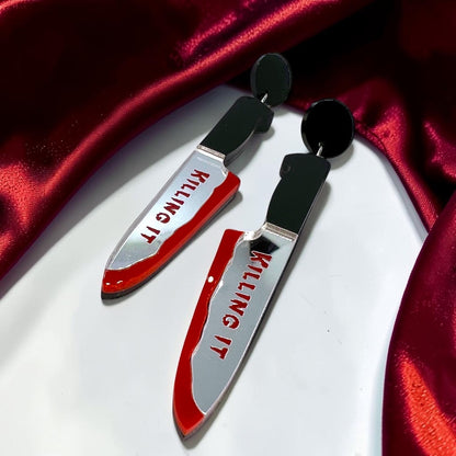 Slice Into Style: True Crime Halloween Earrings Collection!
