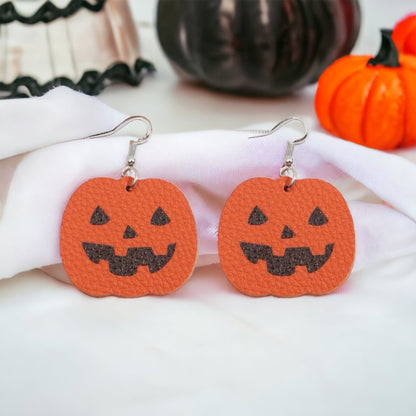 Charming Jack-o'-Lantern Dangle Earrings - Spooky & Cute Halloween Jewelry! - Rhythms of Grace Creative