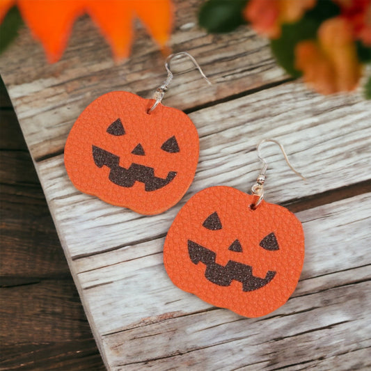 Charming Jack-o'-Lantern Dangle Earrings - Spooky & Cute Halloween Jewelry! - Rhythms of Grace Creative