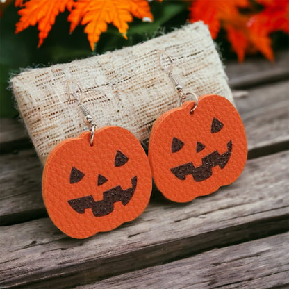 Charming Jack-o'-Lantern Dangle Earrings - Spooky & Cute Halloween Jewelry! - Rhythms of Grace Creative