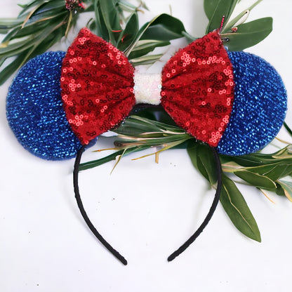 Patriotic Mouse Ears - Red White & Blue, Stars and Stripes - 6 Styles