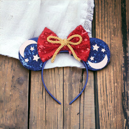 Patriotic Mouse Ears - Red White & Blue, Stars and Stripes - 6 Styles