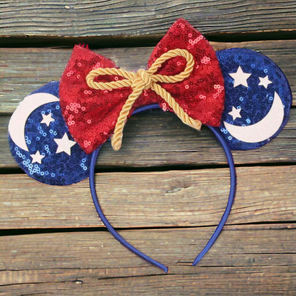 Patriotic Mouse Ears - Red White & Blue, Stars and Stripes - 6 Styles