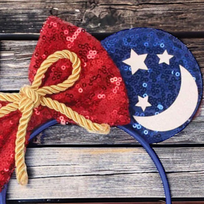 Patriotic Mouse Ears - Red White & Blue, Stars and Stripes - 6 Styles