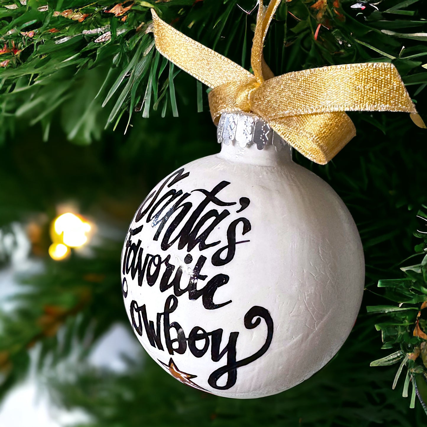 Christmas Ornament: "Santa's Favorite Cowboy"