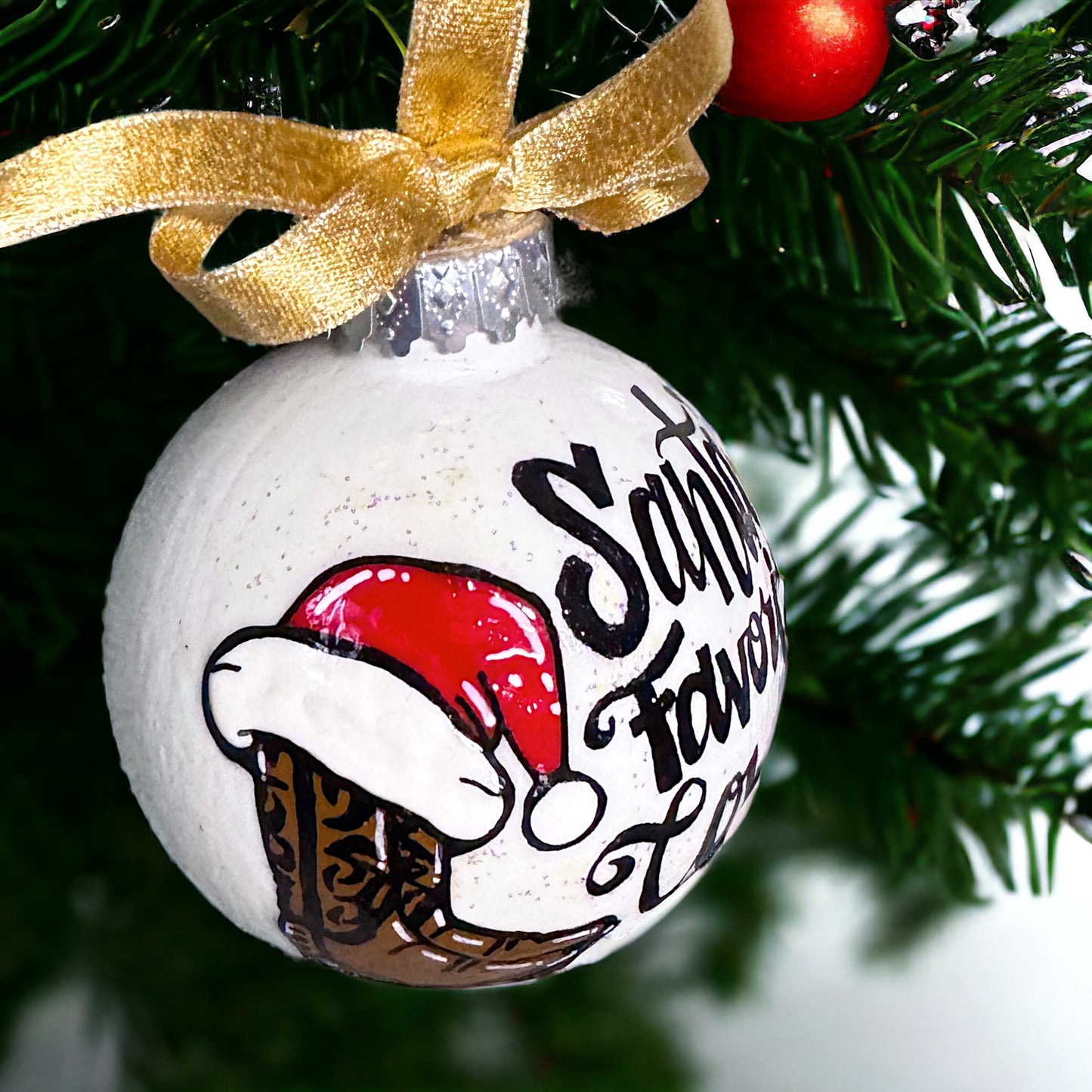 Christmas Ornament: "Santa's Favorite Cowboy"