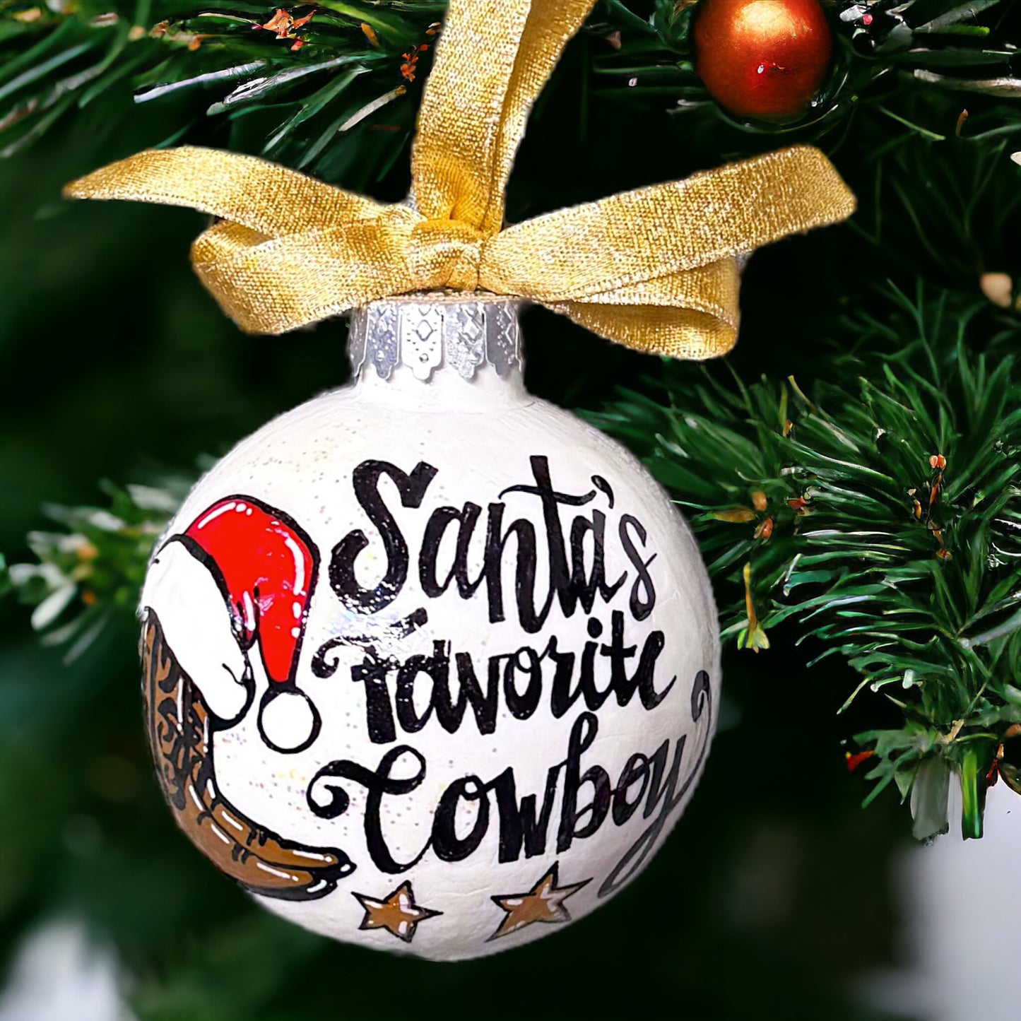 Christmas Ornament: "Santa's Favorite Cowboy"