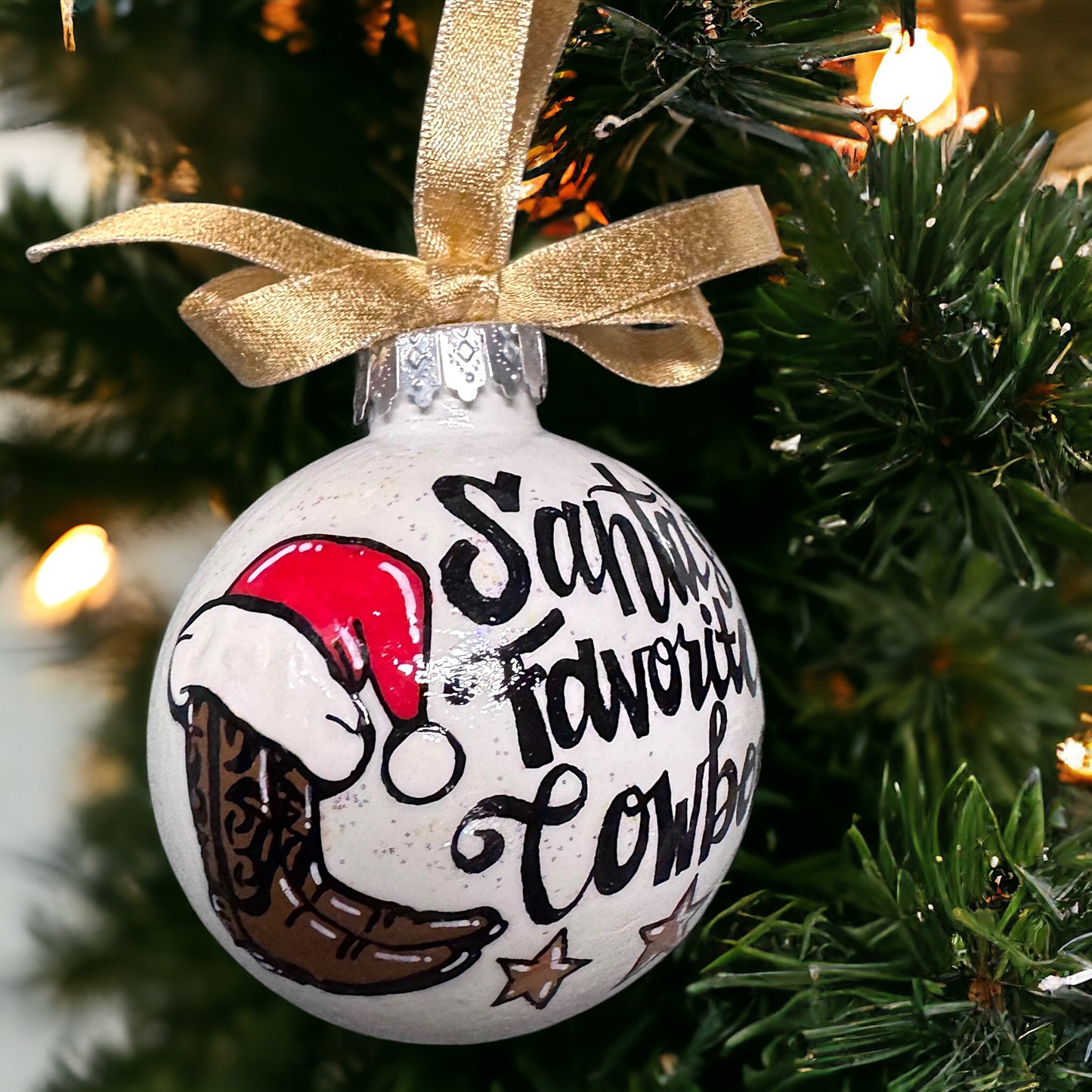 Christmas Ornament: "Santa's Favorite Cowboy"