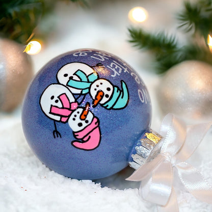 Snowman Christmas Ornament: "Two Are Better Than One"