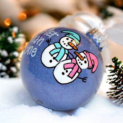 Snowman Christmas Ornament: "Two Are Better Than One"