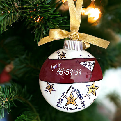 Race to Memories: Personalized Ornaments for Every Finish Line Hero!  Perfect for Marathoners, 5K Sprinters, & Trailblazing Champions!