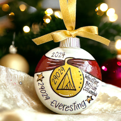 Race to Memories: Personalized Ornaments for Every Finish Line Hero!  Perfect for Marathoners, 5K Sprinters, & Trailblazing Champions!