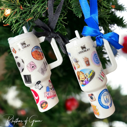 Cheers to the Season: Customized Mini Stanley Cup Ornaments for the Perfect Gift!