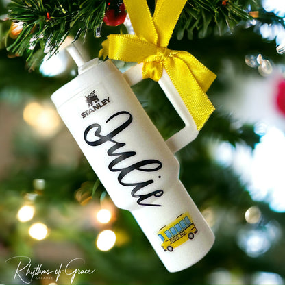 Cheers to the Season: Customized Mini Stanley Cup Ornaments for the Perfect Gift!