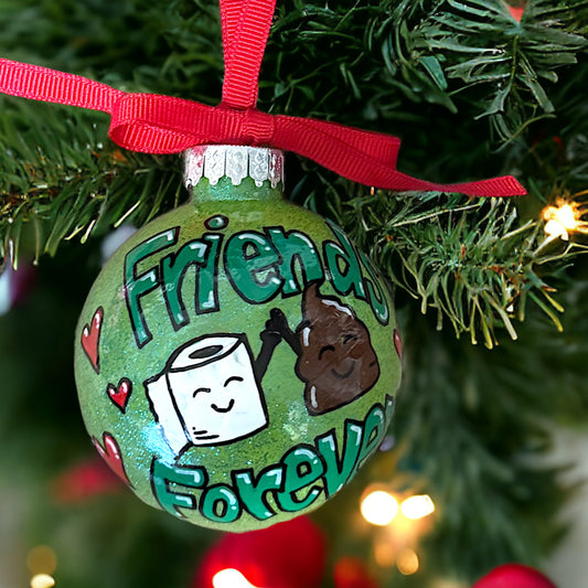 Friends Forever Christmas Ornament - Hand-Painted and Personalized