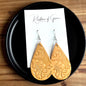 Embossed Leather Teardrop Earrings – Boho Beauty Meets Western Charm 🤎 - Rhythms of Grace Creative