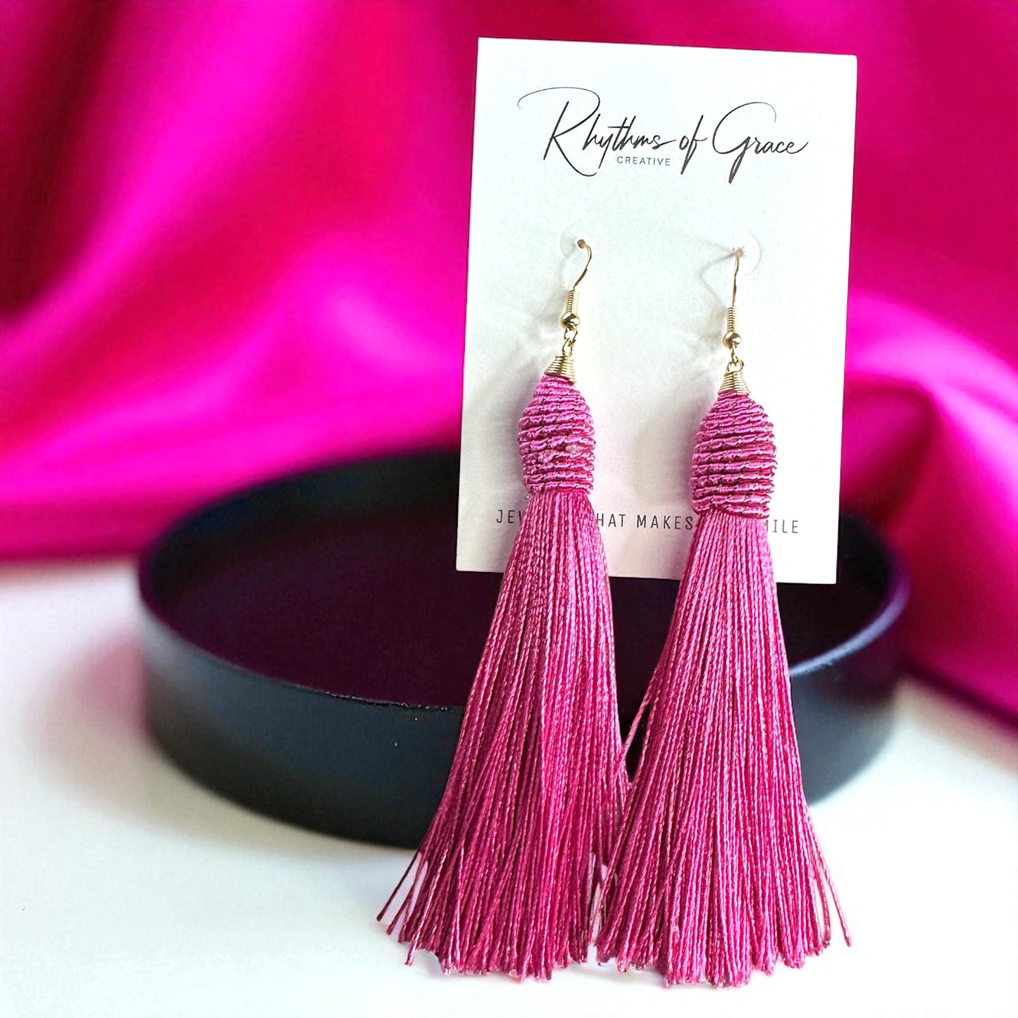 Tassel Power: Colorful Statement Dangle Earrings in 7 Bold Shades