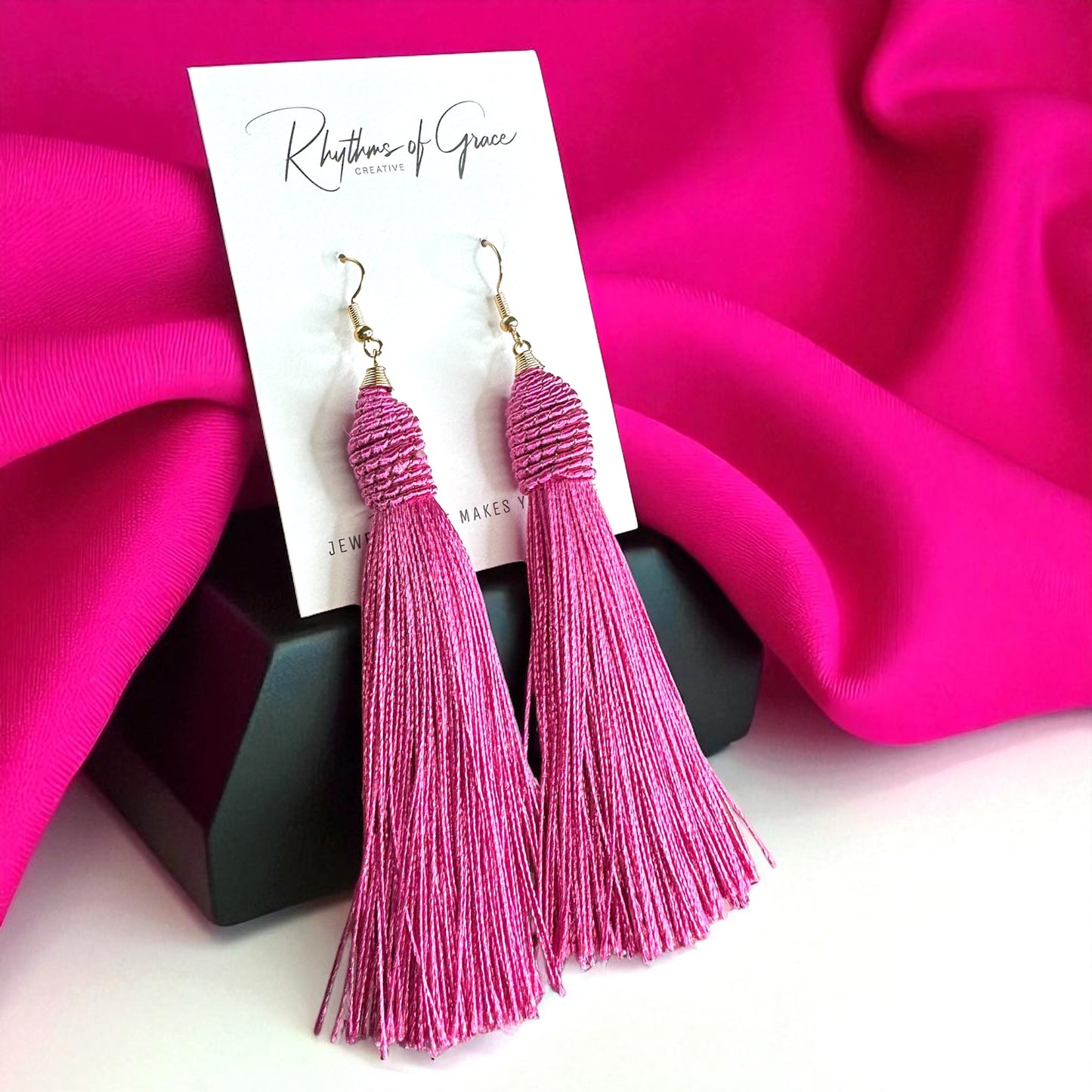 Tassel Power: Colorful Statement Dangle Earrings in 7 Bold Shades