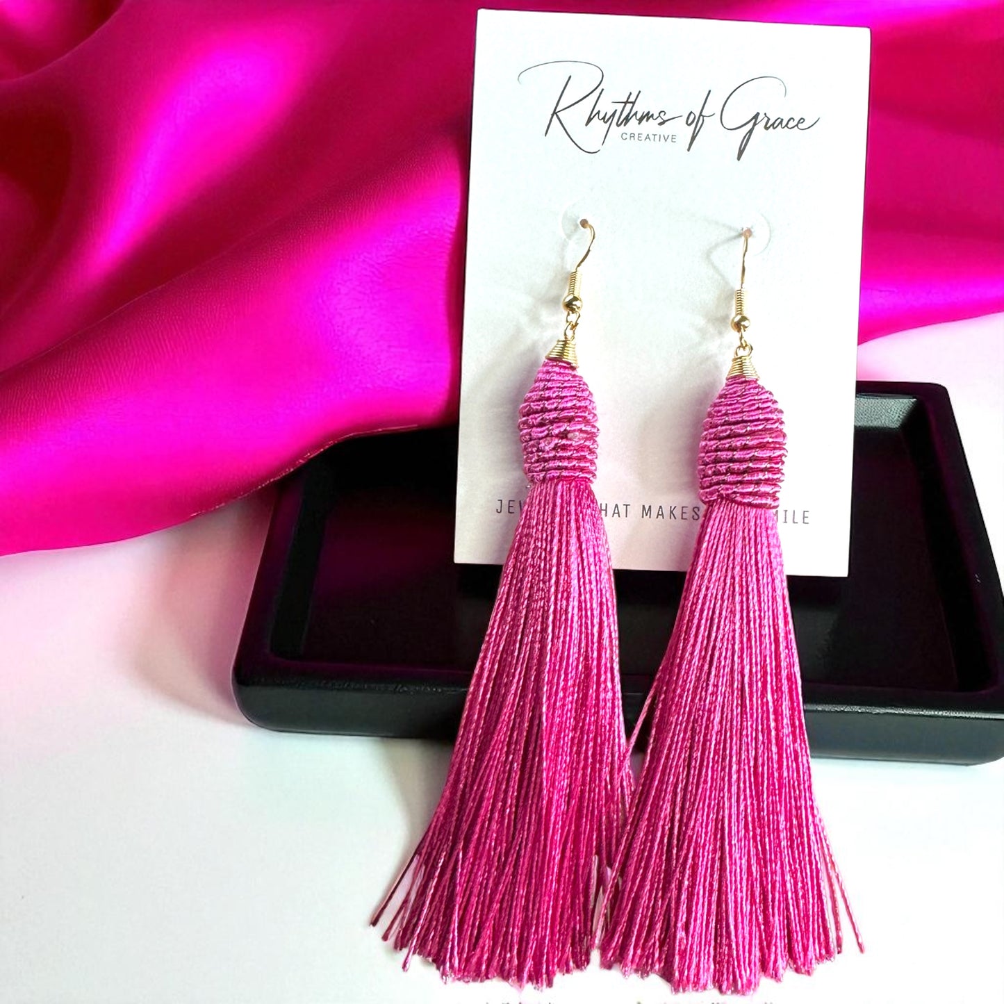 Tassel Power: Colorful Statement Dangle Earrings in 7 Bold Shades