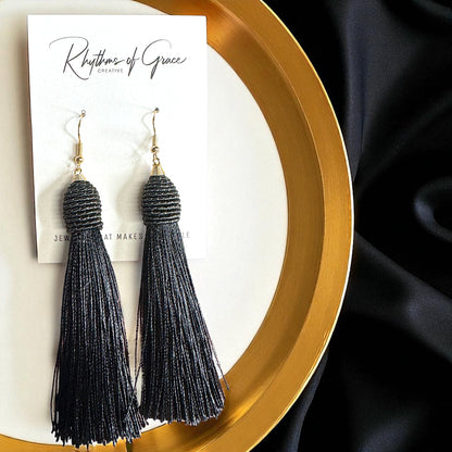 Tassel Power: Colorful Statement Dangle Earrings in 7 Bold Shades