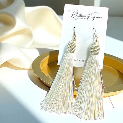 Tassel Power: Colorful Statement Dangle Earrings in 7 Bold Shades