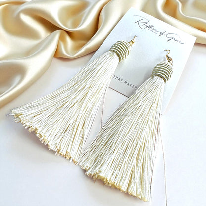 Tassel Power: Colorful Statement Dangle Earrings in 7 Bold Shades