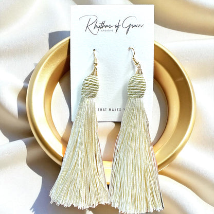 Tassel Power: Colorful Statement Dangle Earrings in 7 Bold Shades