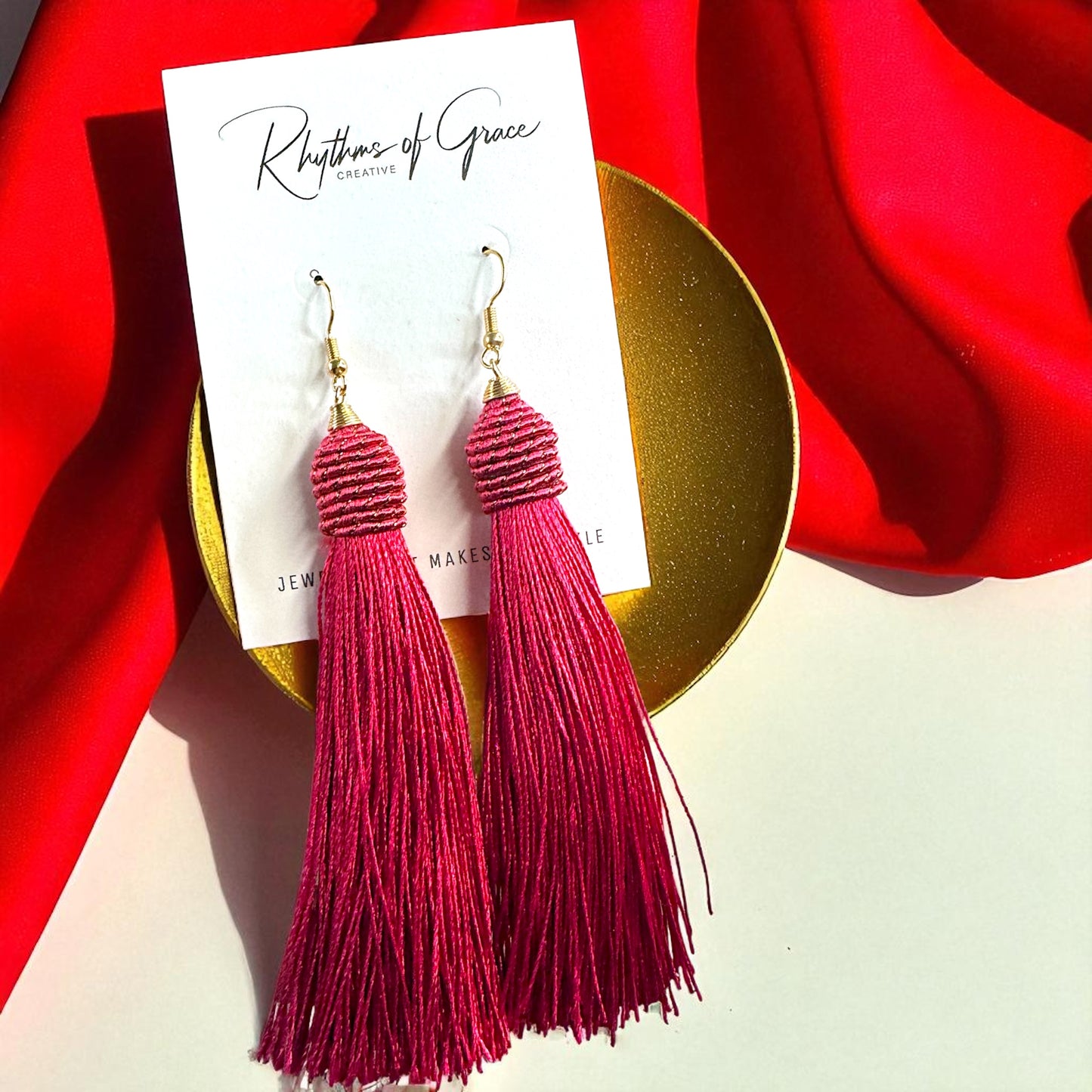 Tassel Power: Colorful Statement Dangle Earrings in 7 Bold Shades