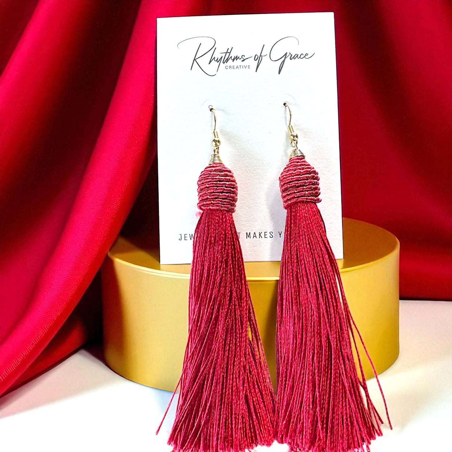 Tassel Power: Colorful Statement Dangle Earrings in 7 Bold Shades