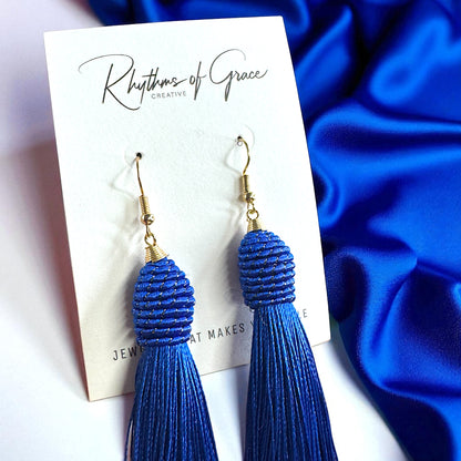 Tassel Power: Colorful Statement Dangle Earrings in 7 Bold Shades