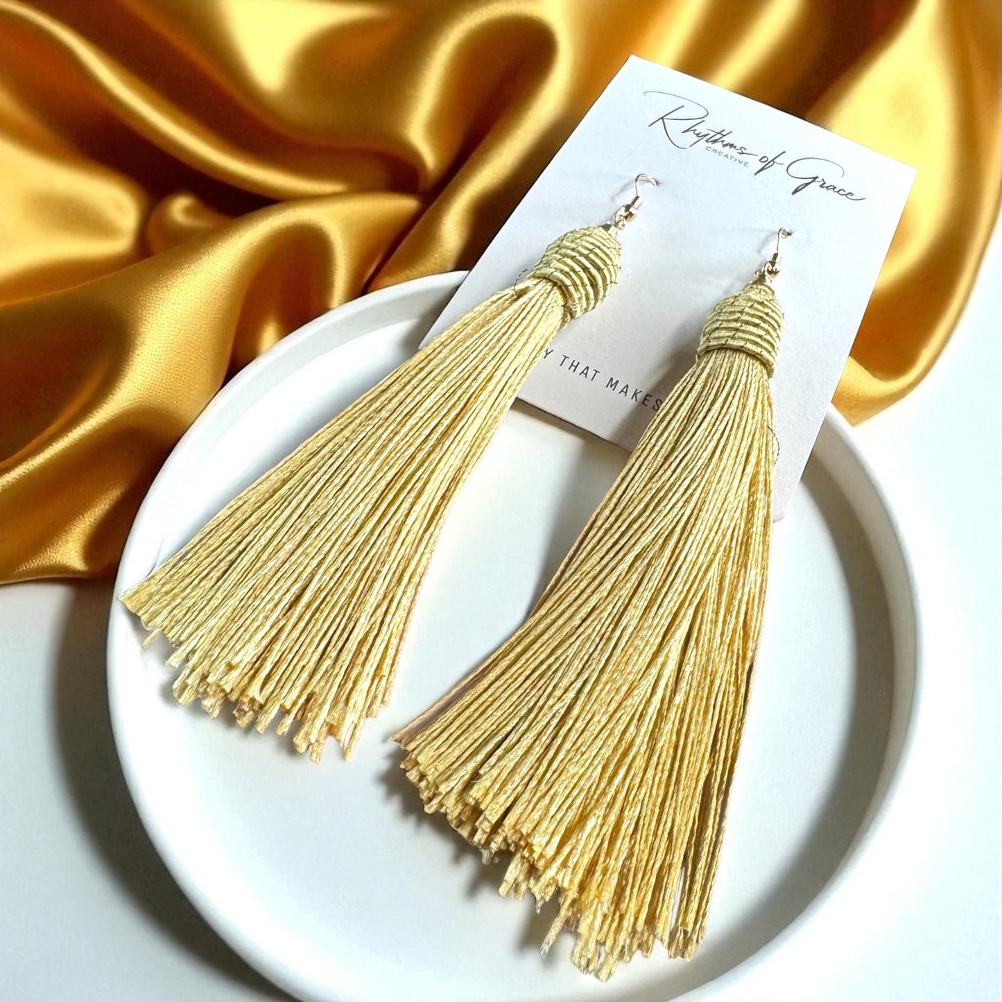 Tassel Power: Colorful Statement Dangle Earrings in 7 Bold Shades