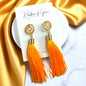 Shine Bright with Our Gold Tassel & Rhinestone Teardrop Dangle Earrings ✨