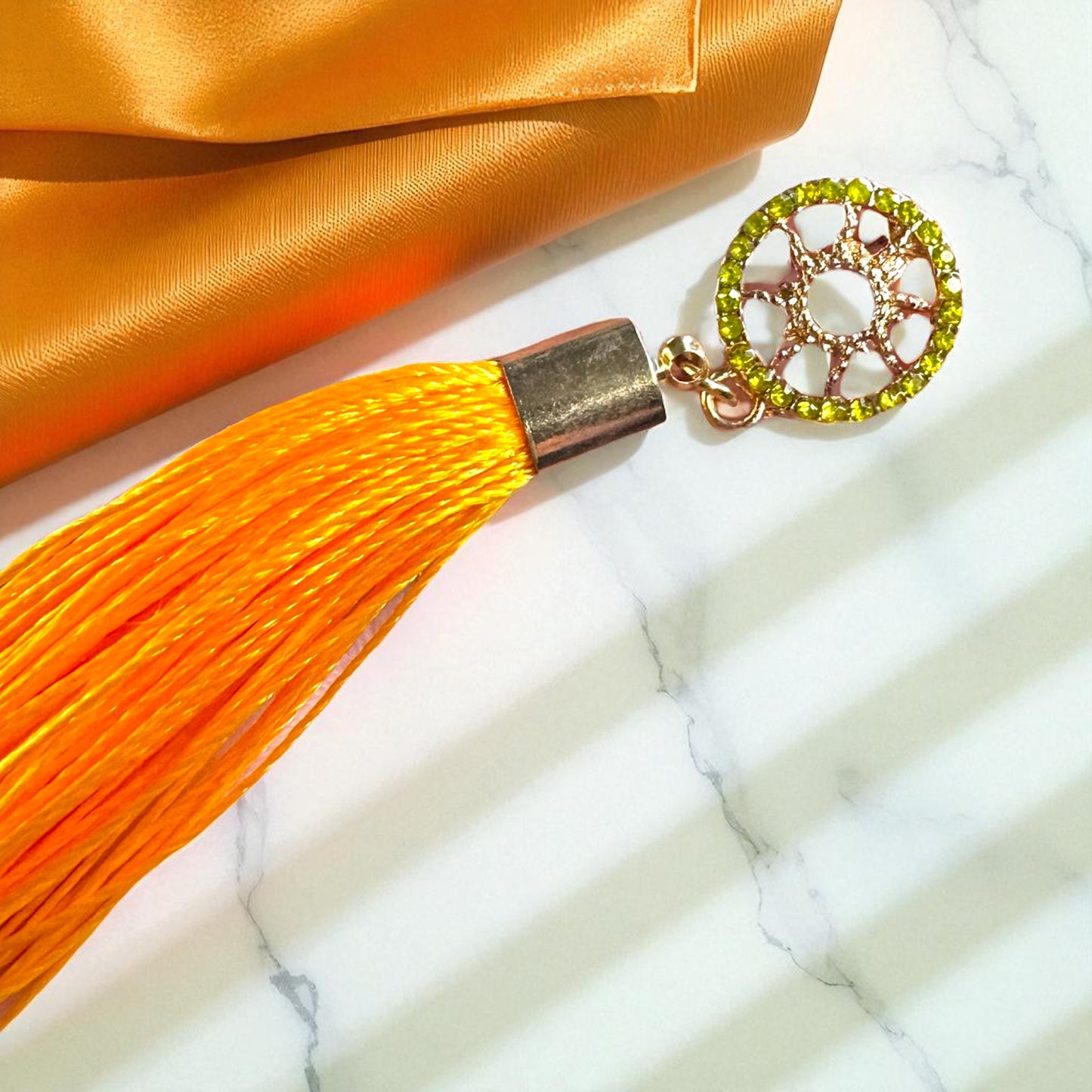 Shine Bright with Our Gold Tassel & Rhinestone Teardrop Dangle Earrings ✨