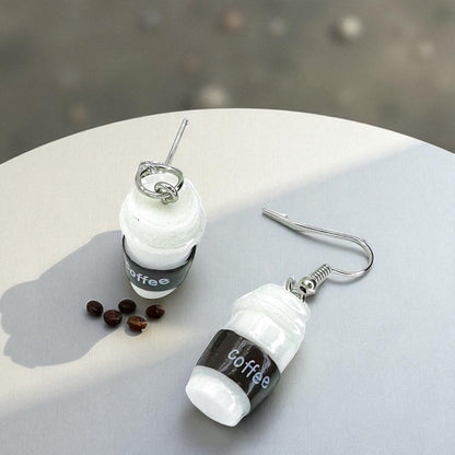 Brew-tiful Vibes: Coffee Cup Dangle Earrings for Caffeine Queens & Cold Brew Babes!☕