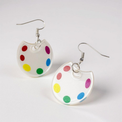 Artsy & Awesome: Colorful Art Palette Dangle Earrings for Creatives & Teachers! 🎨 - Rhythms of Grace Creative
