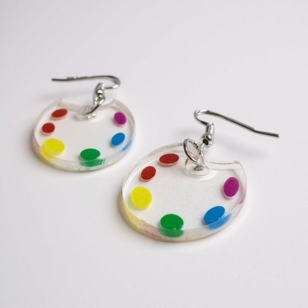 Artsy & Awesome: Colorful Art Palette Dangle Earrings for Creatives & Teachers! 🎨 - Rhythms of Grace Creative