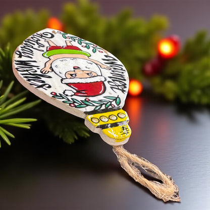 Warmest Holiday Wishes Ornament – Santa’s On Vacation! 🎅🌴