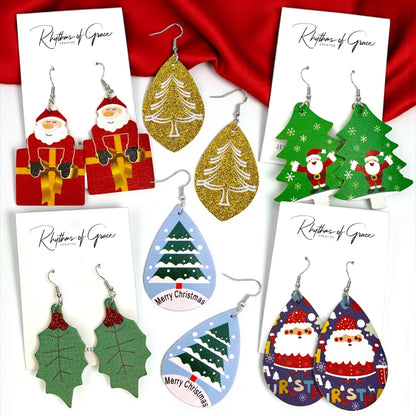 Dazzle in Holiday Spirit with Our Christmas Dangle Earrings! 🎄🎅✨