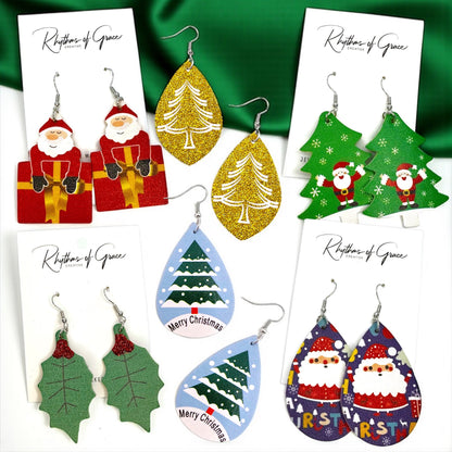 Dazzle in Holiday Spirit with Our Christmas Dangle Earrings! 🎄🎅✨